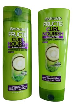 BRAND NEW / SET OF 2 Garnier Fructis Curl Nourish Paraben-Free Shampoo & Conditioner 12 & 12.5 oz With Elasto Protein plus Coconut Oil gently cleanses without stripping natural oils and provides intense nourishment for strong hair with smooth, frizz-resistant curls. Get 48 hour defined, frizz-resistance curls. Sulfate Free and Paraben Free rich formula that is designed for wavy hair (curl type 2), curly hair (curl type 3), and coily hair (curl type 4)! Cruelty Free Curly Hair Shampoo And Conditioner Curls, Type 2 Curly Hair, Hair Curl, Garnier Fructis, Shampoo For Curly Hair, Hair Supplies, Moisturizing Conditioner, Coily Hair, Moisturizing Shampoo