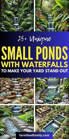 small pond with waterfalls to make your yard stand out