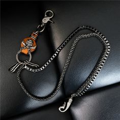 2023 New Trendy Men's Tide Personality Waist Chain Punk Pants Chain Non-mainstream Ghost Head Metal Metal Pants, Chain Pants, Pants Chain, Pant Chains, Punk Pants, Biker Wallet, Style Rock, Gothic Rock, Waist Chain