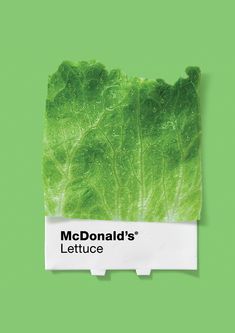 a close up of a piece of paper with the words mcdonald's lettuce on it