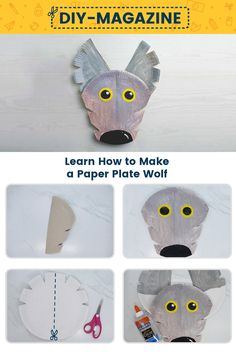 Learn How to Make a Paper Plate Paper Wolf Paper Plate Wolf Mask, Wolf Paper Plate Craft, Coyote Craft Preschool, Wolf Party Games, Wolf Crafts For Kids, Wolf Craft For Kids, Wolf Crafts, Paper Plate Halloween, Scouts Activities