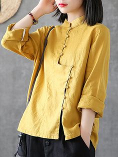 Kurti Trends, Áo Blu, Blouse Casual Fashion, Linen Shirts Women, Tunic Designs, Fancy Kurti, Linen Fashion, Fashion Tops Blouse, Kurta Designs Women