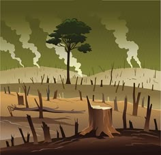 Deforestation Illustration, Deforestation Drawing, Deforestation Poster, World Environment Day Posters, Earth Drawings, Forest Drawing, Forest Illustration, Environment Day, World Environment Day