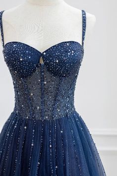 Formal Dress Blue, Blue Dress Formal, Occasion Dresses Wedding, Blue Evening Dresses, Blue Tulle, Beautiful Prom Dresses, فستان سهرة, Grad Dresses, Tulle Prom Dress