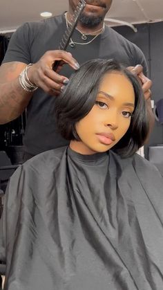 Bob Hairstyles Wigs, Short Wavy Bob Hairstyles, Natural Hair Bob Cut, Natural Hair Bob, Bob Haircuts For Black Women, Short Wavy Bob, Haircuts For Black Women, Hairstyles Wigs, Wavy Bob Hairstyles