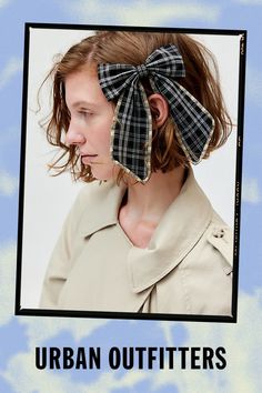 Hair bow barrette with an allover plaid finish for a prep touch. Features Plaid hair bow barrette Medium hair bow Allover plaid pattern Secure clip backing Content + Care Textile, mixed metal Spot clean Imported | Plaid Hair Bow Barrette in Black, Women's at Urban Outfitters Bow Barrette, Bdg Jeans, Brand Sale, Medium Hair, Mixed Metals, Black Fits, Jeans For Sale, Hair Bow, Plaid Pattern