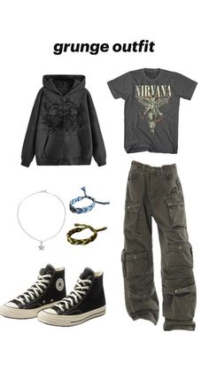 Looks Pinterest, Grunge Outfit, Downtown Outfits, Emo Outfits, Cool Fits