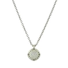 Adel Chefridi Cluster Pendant Necklace with Diamonds | Quadrum Galler - Quadrum Gallery Cluster Pendant, Diamond Cluster, Sterling Silver Chain, Diamond Pendant