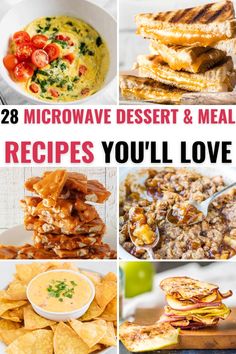 eight microwave desserts and meals that you'll love