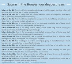 the poem saturn in the house our deepest fears