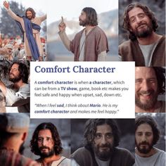 a collage of photos with jesus and other characters in the bible, including one man