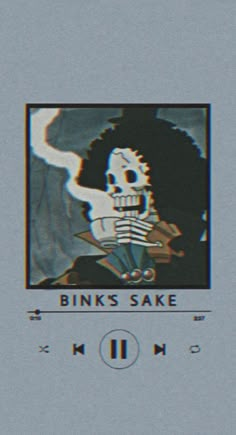 a digital image of a skull with the words blink's sake in front of it