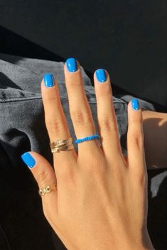 Nails Ideas Chrome, Cute Blue Nail Ideas, Chrome Blue Nails, Tip Nails Ideas, French Tip Nails Ideas, Blue French Manicure, Nails Baby Blue, Blue French Tip Nails, Blue Nail Ideas