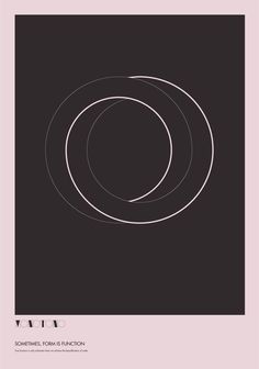 two circles are shown in the middle of a black and pink poster with white writing on it