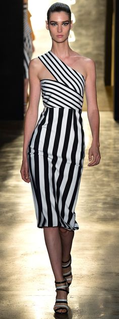 Cushnie et Ochs Ready To Wear Spring 2015 Et Ochs, Cushnie Et Ochs, Stripe Outfits, Ladies Dress, Black White Fashion, 2015 Fashion, Spring Summer 2015, Steam Punk, White Fashion