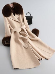 ad eBay - High-end Double-sided Cashmere Coat Women's Winter  Fox Fur Collar Trench Coat - Buy Now, click the link (eBay)