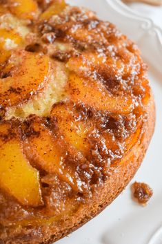 a close up of a cake on a plate