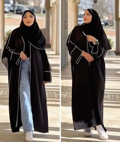 Farasha Abaya, Simple Abaya, Abaya Outfit, Stylish Outfits Casual, Modesty Outfits, Stylish Short Dresses, Hijabi Fashion Casual, Mode Abaya, Hijabi Style