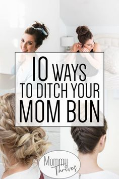 Easy Hairstyles For Moms, Hairstyles For Moms, Easy Mom Hairstyles, Mom Bun, Easy Updo, Easy Updo Hairstyles, Bun Styles, Easy Updos