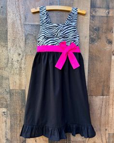 Zebra Print Dress Bug Clothing, Pink Sash, Jumper Style, Zebra Dress, Hot Pink Dresses, Keep Fit, Zebra Print, Pink Dress, Cute Dresses