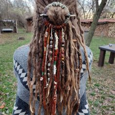 Diy Hair Jewelry, Earthy Necklace, Dreadlock Jewelry, Psy Art