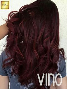 Deep Wine Hair Color, Pelo Color Borgoña, Pelo Color Vino, Wine Hair Color, Wine Hair, Hair Color Burgundy