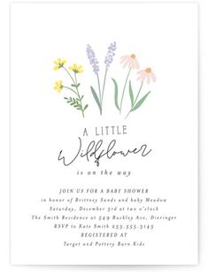 a little wildflower is on the way baby shower