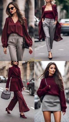 Outfit Street, Autumn Style, Business Outfit, Fashion Mistakes, Looks Chic, Grey Pants, Work Outfits Women, Autumn Outfit