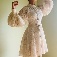 Elegant And Classic Authentic Zimmermann Paisley Lace Crochet Dress. New With Tags, Excellent Condition. This Is An Absolute Beauty, It’s Like An Art Piece! Neutral Ivory Colored Lace Material. It Has Beautiful Buttons But No Worries, You Don’t Have To Unbutton Them To Put It On. It Has A Zipper On The Back, As Well As On The Wrists. Comes With An Inner Slip Dress And A Belt. It Is Quite Heavy Since It’s Made With Crochet Material. Zimmermann’s Signature Puff Sleeves Make Them Look So Elegant! S Zimmerman Lace Dress, Elegant Embroidered Lace Mini Dress, Elegant Embroidered Long Sleeve Lace Dress, Elegant Lace Mini Dress With Embroidery, Elegant Long Sleeve Embroidered Lace Dress, Elegant Long Sleeve Embroidered Mini Dress, Lace Crochet Dress, Embroidered Lace Dress, Crochet Lace Dress