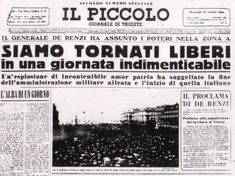 the front page of an italian newspaper with pictures of people and buildings in black and white