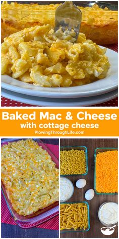 baked macaroni and cheese with cottage cheese is an easy dinner recipe that's ready in less than 30 minutes