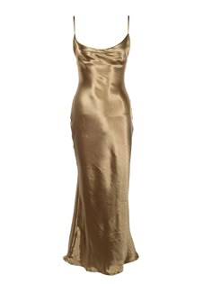 Gold Dress Formal, Gold Slip Dress, Gold Satin Dress, Gold Sparkly Dress, Gold Formal Dress, Gold Party Dress, Silk Prom Dress, Gold Maxi Dress, Stella Dress