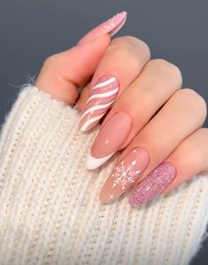 December Nails, Pretty Gel Nails, Acrylic Nails Coffin Short, Oval Nails, Fire Nails