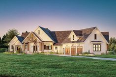 this is an artist's rendering of these country house plans for the new england style home