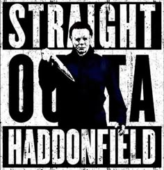 a poster with the words straight o'ata hadonfield on it and a man holding