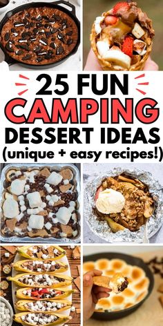 sweet campfire treats Fun Campfire Desserts, Dessert Recipes For Camping, Foil Packet Desserts Camping, Over The Fire Desserts, Campfire Finger Food, Camping Desserts Campfire Foil Packets, Camping Food Desserts, Camping Deserts Over Fire, Dessert Over Campfire