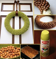 the collage shows different types of nuts and other things to make it look like they are