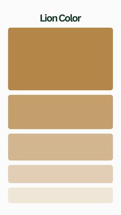 an image of the color chart for lioncolor, which is neutral and light brown