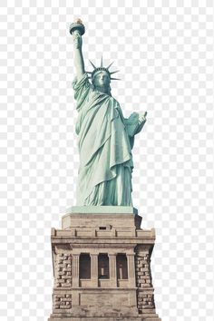 the statue of liberty is shown in this image