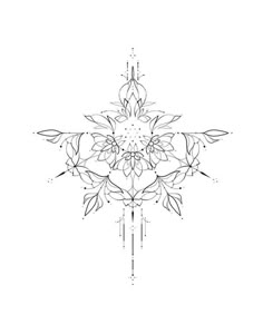 a black and white drawing of a snowflake