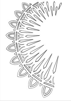 a circular design in black and white with lines on the bottom, as well as an outline