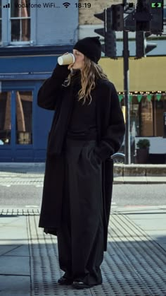 Outfit Nero, Winter Mode, Black Outfit, Black Coat, Autumn Winter Fashion