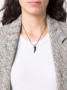 ISABEL MARANT Колье с Подвеской в Виде Рога Буйвола - Farfetch Horn Pendant Necklace, Horn Pendant, Isabel Marant, Horn, Cross Necklace, Arrow Necklace, Buffalo, Silver Tone, Gold Tones