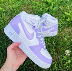 Purple Custom Air Force 1 Mid-shecustomize Quince Shoes, Custom Nike Air Force 1, Custom Nike Air Force, Air Force 1 Sneakers, Nike Air Force 1 Mid, Preppy Shoes, Air Force 1 Mid, Custom Air Force 1, Custom Nike