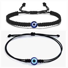 BLACK THREAD BEADED BRACELET WITH EVIL EYE BEAD Handmade  Bracelet with elegant finishing and ADJUSTABLE FEATURE to fit your wrist. MATTERIAL : MACRAME- 100% SKIN FRIENDLY SIZE- ADJUSTABLE BRACELET looks good on all - WOMEN MEN KIDS.  ALL CAN WEAR BY ADJUST THE STRAP ACCORDING TO THE FOREARM SIZE Net Quantity : 1 per unit For Bulk Order please message You may use for group events or single wear. Whether it is your belief in Evil Eye protecting you or is it for fashion, the bracelet attracts positive vibe merely by it's simple yet gorgeous appearance. Black Thread Bracelet, Blue Evil Eye Bracelet, Beaded Evil Eye, Group Events, Thread Bracelets, Blue Evil Eye, Black Thread, Eye Bracelet, Evil Eye Bracelet