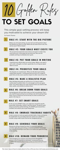 the 10 golden rules to set goals