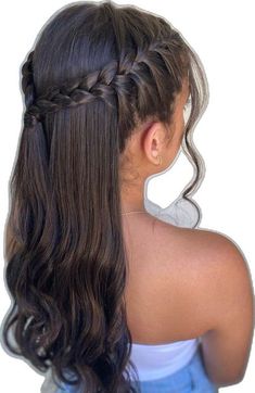 Hoco Hairstyles Thick Hair, Cute Hairstyles Homecoming, Dance Hairstyles Down, Braided Dance Hairstyles, Acquaintance Party Hairstyles, Long Hair Hoco Hairstyles, Cute Hairstyles For Hoco Medium Hair Short, Shoulder Length Homecoming Hairstyles, Medium Length Hair Styles For Hoco