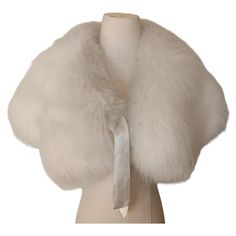 PRODUCT DESCRIPTION: Holt Renfrew White Fox Fur Cape Shrug Stole Boa wedding Condition: vintage some discolouration Closure: Hooks & Eyes Color: white Material: Fox fur Garment type: Stole Lining: Silk Satin Made in Canada Stock#766 MEASUREMENTS -Length: 38" -Back across (across shoulder): 20" White Fur Cape, Wool Blanket Coat, Sable Fur Coat, Fur Shrug, Furano, Eyes Color, Fur Cape, Blanket Coat, Slim Aarons