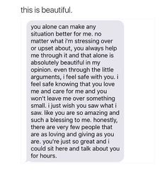 an image of someone's text message about their love for him and her boyfriend