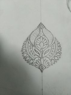 a pencil drawing of an ornamental design